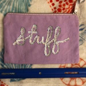Purple make up bag